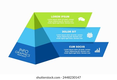 Infografik Design Vorlage mit Platz für Ihre Daten. Vektorillustration.