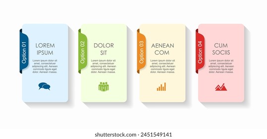 Plantilla de diseño infográfico con lugar para sus datos. Ilustración vectorial.