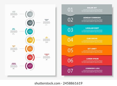 Plantilla de diseño infográfico con lugar para sus datos. Ilustración vectorial.