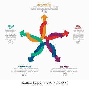 Infografik Design Vorlage mit Platz für Ihre Daten. Vektorillustration.