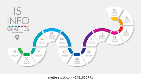 Infografik Design Vorlage mit Platz für Ihre Daten. Vektorillustration.