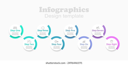 Infografik-Design-Vorlage mit Platz für Ihre Daten. Vektorgrafik.