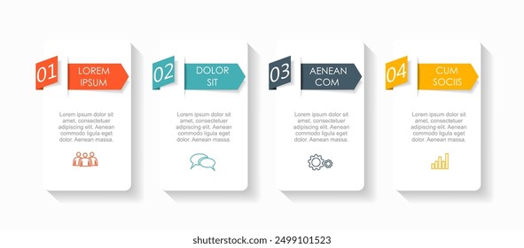 Plantilla de diseño infográfico con lugar para sus datos. Ilustración vectorial.