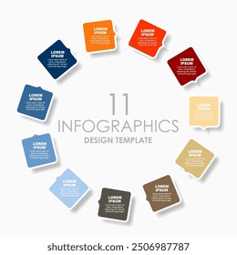 Plantilla de diseño infográfico con lugar para sus datos. Ilustración vectorial.