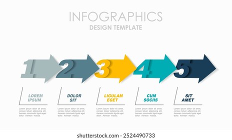 Infografik-Design-Vorlage mit Platz für Ihre Daten. Vektorgrafik.