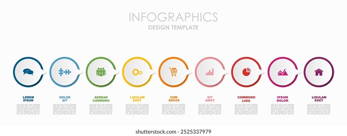 Infografik-Design-Vorlage mit Platz für Ihre Daten. Vektorgrafik.