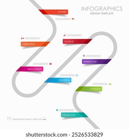 Plantilla de diseño infográfico con lugar para sus datos. Ilustración vectorial.