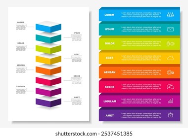 Plantilla de diseño infográfico con lugar para sus datos. Ilustración vectorial.