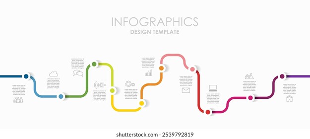 Modelo de design infográfico com lugar para seus dados. Ilustração vetorial.