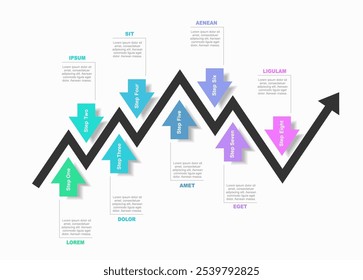 Plantilla de diseño infográfico con lugar para sus datos. Ilustración vectorial.