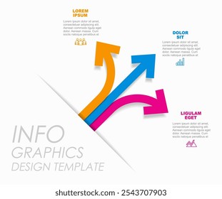 Modelo de design infográfico com lugar para seus dados. Ilustração vetorial.