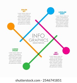 Modelo de design infográfico com lugar para seus dados. Ilustração vetorial.