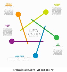 Plantilla de diseño infográfico con lugar para sus datos. Ilustración vectorial.