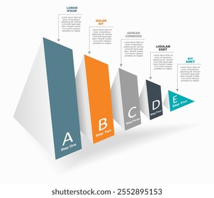 Modelo de design infográfico com lugar para seus dados. Ilustração vetorial.