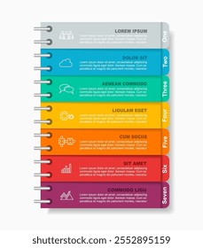 Plantilla de diseño infográfico con lugar para sus datos. Ilustración vectorial.
