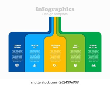 Plantilla de diseño infográfico con lugar para sus datos. Ilustración vectorial.