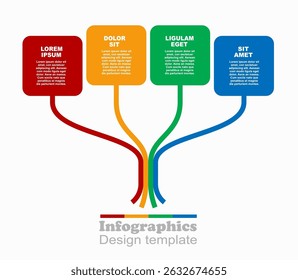 Plantilla de diseño infográfico con lugar para sus datos. Ilustración vectorial.