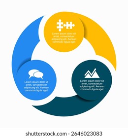 Plantilla de diseño infográfico con lugar para sus datos. Ilustración vectorial.