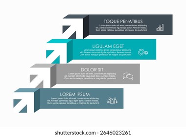 Plantilla de diseño infográfico con lugar para sus datos. Ilustración vectorial.