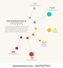Plantilla de diseño infográfico con lugar para sus datos. Ilustración vectorial.