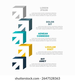 Plantilla de diseño infográfico con lugar para sus datos. Ilustración vectorial.