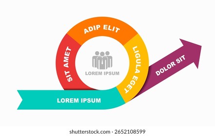 Modelo de design infográfico com lugar para seus dados. Ilustração vetorial.