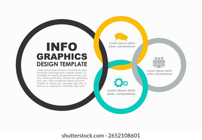 Plantilla de diseño infográfico con lugar para sus datos. Ilustración vectorial.