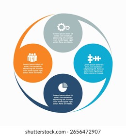 Plantilla de diseño infográfico con lugar para sus datos. Ilustración vectorial.