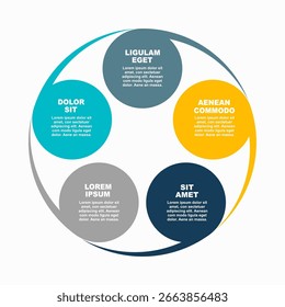 Plantilla de diseño infográfico con lugar para sus datos. Ilustración vectorial.
