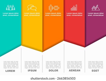 Plantilla de diseño infográfico con lugar para sus datos. Ilustración vectorial.
