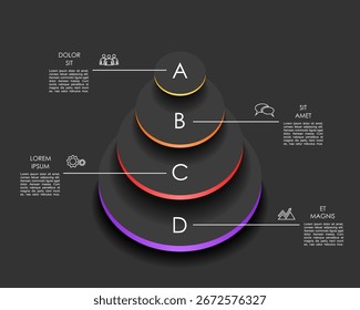 Modelo de design infográfico com lugar para seus dados. Ilustração vetorial.
