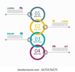 Modelo de design infográfico com lugar para seus dados. Ilustração vetorial.