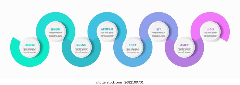Plantilla de diseño infográfico con lugar para sus datos. Ilustración vectorial.