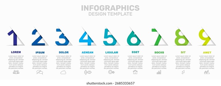 Modelo de design infográfico com lugar para seus dados. Ilustração vetorial.