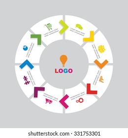 Infographic design template with place for your data. Vector illustration.