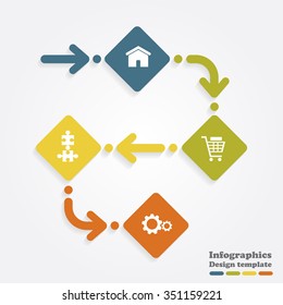 Infographic design template with place for your data. Vector illustration.