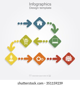 Infographic design template with place for your data. Vector illustration.
