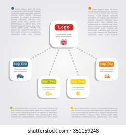 Infographic design template with place for your data. Vector illustration.