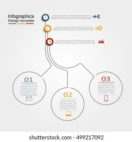Infografische Design-Vorlage mit Platz für Ihre Daten.  Vektorgrafik.