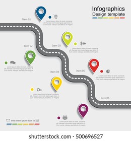 Infografische Design-Vorlage mit Platz für Ihre Daten.  Vektorgrafik.