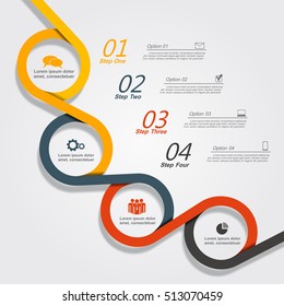 Plantilla de diseño gráfico con lugar para sus datos. Ilustración vectorial.