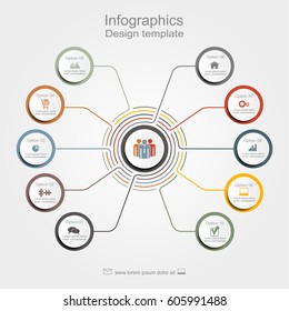 Infographic design template with place for your data. Vector illustration.