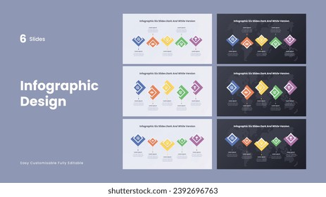Presentación de plantillas de diseño de infografía, Infografía de línea de tiempo