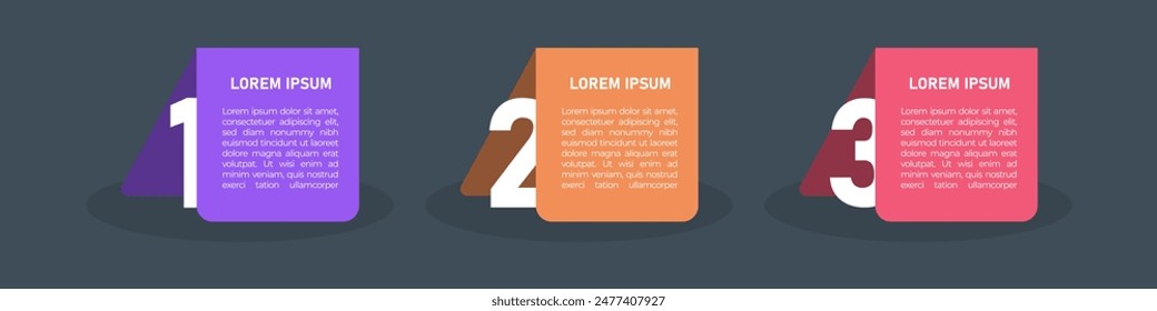 Infographic Design Template. Process Infographic concept with 3 step. For your business presentation, banner, flow diagram, and process diagram.
