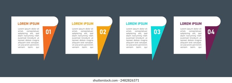 Infographic Design Template. Process Infographic concept with 4 step. For your business presentation, banner, flow diagram, and process diagram.
