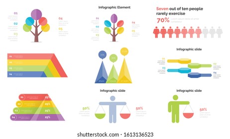 Infographic design template sets with option or process for business presentation