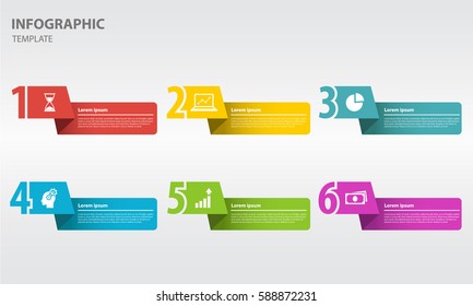 Infographic design template six option