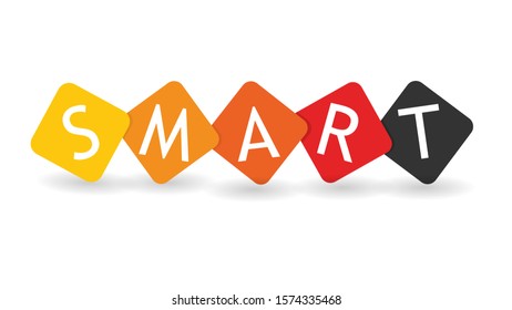 Infographic design template with SMART concept. cab be used for presentation, banner, graphic and diagram.Infographic business with 5 option, parts, step for process. Abstract template.