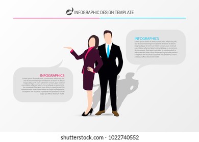 Infographic design template. Speech bubbles. Business concept. Vector illustration
