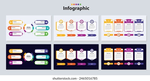 Plantilla de diseño infográfico, pasos u opción con iconos. El concepto de negocios de infografía se puede utilizar para infografía, diagramas de flujo, presentaciones, Sitios web, Anuncios.
